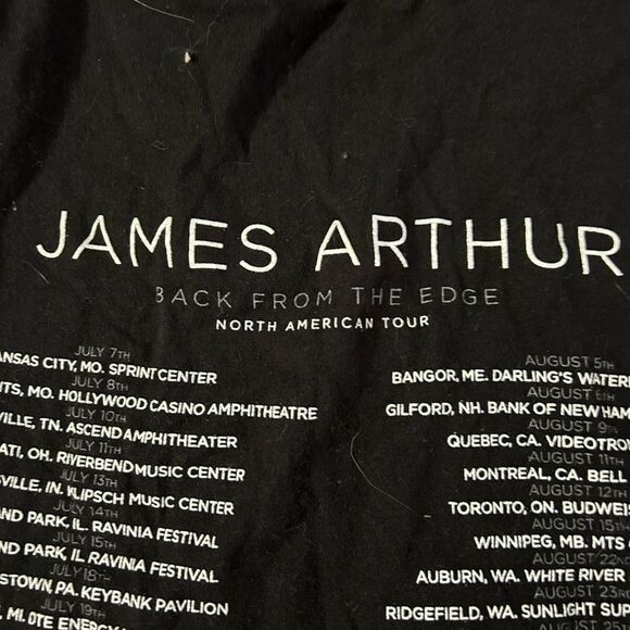 James Arthur Music Band Tour Tshirt - Picture 3 of 4